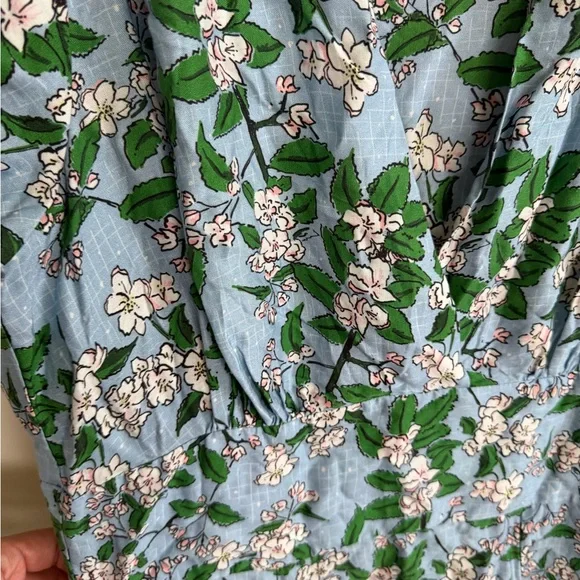 Palava Vintage Blue Rita Apple Floral Blossom Dress plus size 12 - Picture 4 of 8